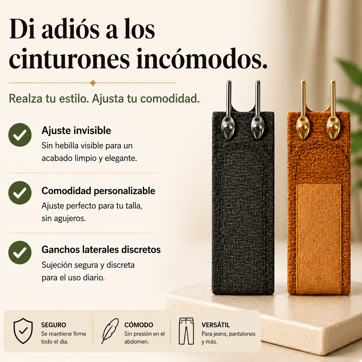 Áureo Cinturón sin Hebilla